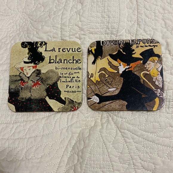 Art print Toulouse Lautrec France set of 6 coasters - Picture 3 of 5